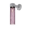 Besa Lighting Juni 16 Outdoor Sconce, Plum Bubble, Silver Finish, 1x60W Incandescent JUNI16PL-WALL-SL